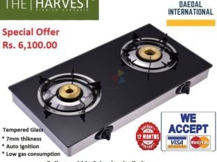 The Harvest Tempered Glass Gas Cooker