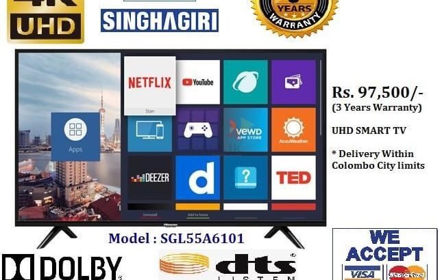 Singhagiri 55 Inch 4K UHD Smart LED TV