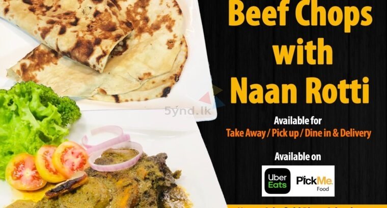 Beef Chops with Naan Rotti
