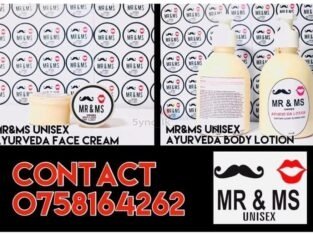 MR & MS unisex ආයුර්වේද Face cream සහ Body lotion