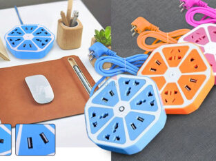 Hexagon Power Socket Extension Plug