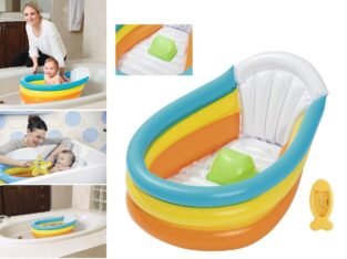 Multi Colour Inflatable Baby Bathtub