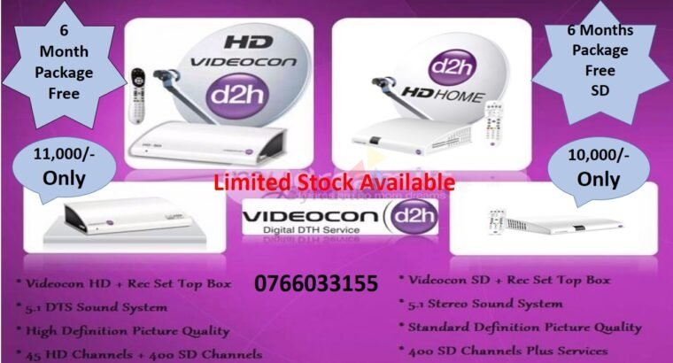 Videocon D2h HD New Connection With 6Mth Free