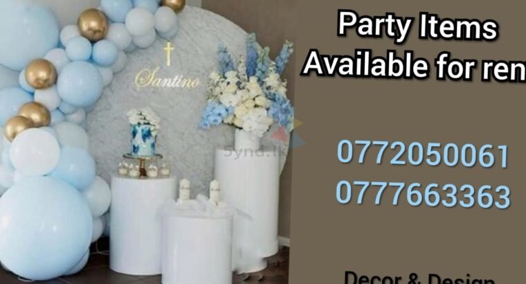 Decor & Design : Wedding, Party, Anniversary & Birthday Decoration