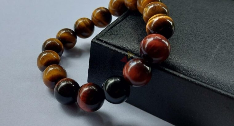 Tiger-eye Om Mantra Bracelet
