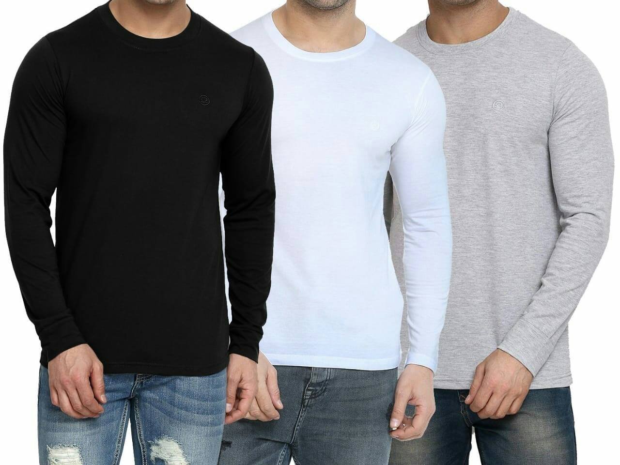 men's long sleeve crew neck t shirts