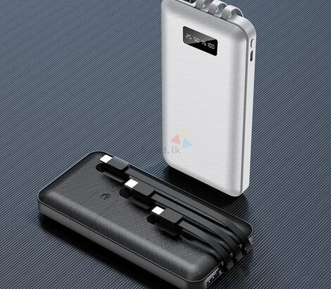 Power bank Inbuilt 3types of cable and Digital display