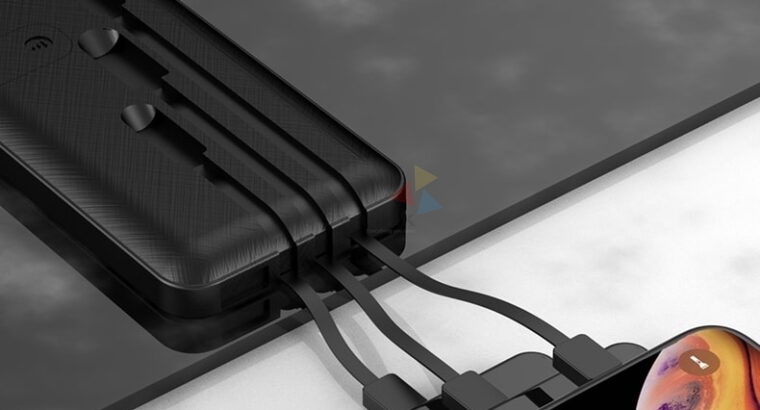 Power bank Inbuilt 3types of cable and Digital display