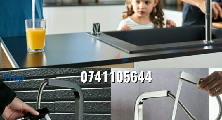 Chrome Pullout Spray Kitchen Sink Tap