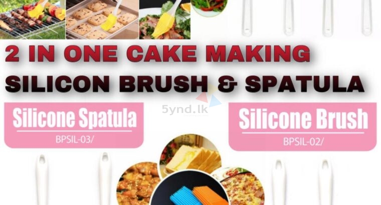 2IN 1 CAKE MAKING SILICON BRUSH & SPATULA