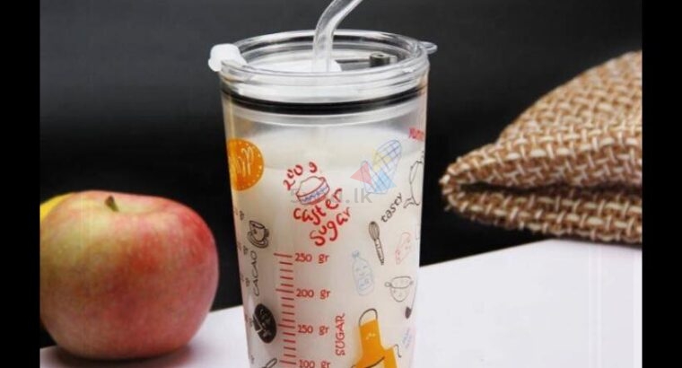 DELLI KIDS GLASS CUP WITH STRAW