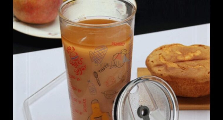 DELLI KIDS GLASS CUP WITH STRAW