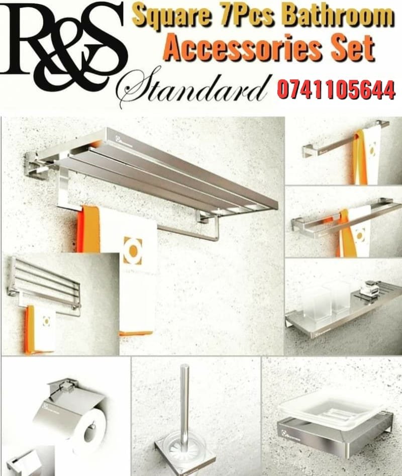 Stainless Steel Silver SS Bathroom Accessories Set