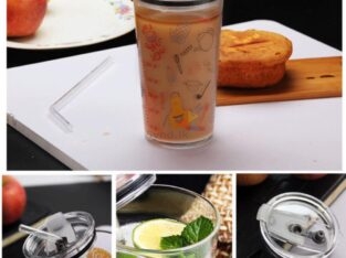 DELLI KIDS GLASS CUP WITH STRAW