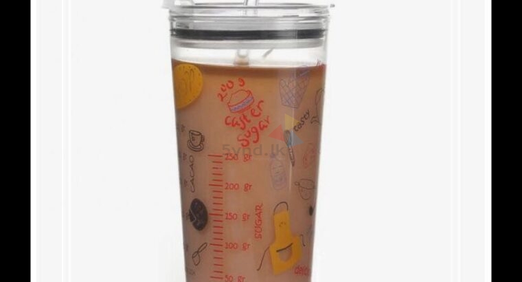 DELLI KIDS GLASS CUP WITH STRAW