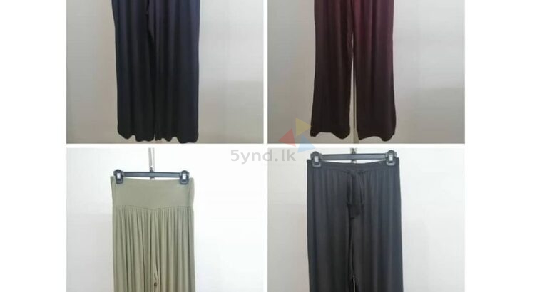 Knitted Viscose Solid Plaza Pant