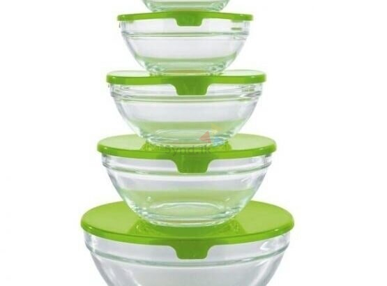 5pc Glass Nestring Bowl Set
