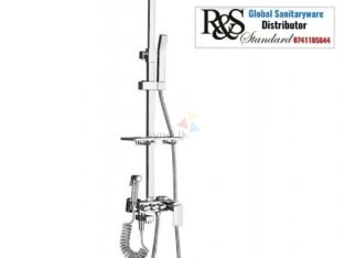 Bathroom Square Rainfall Shower Faucet with Hand Spray