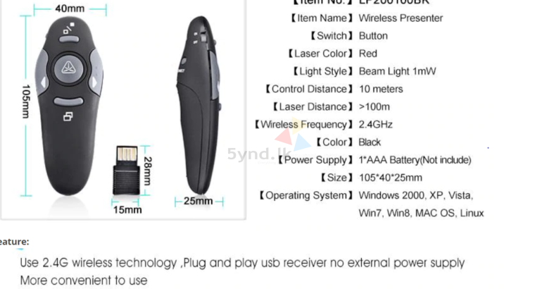 Wireless Presenter Laser Pointer