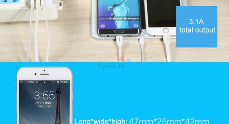 Remax Universal 3 USB Ports Charger