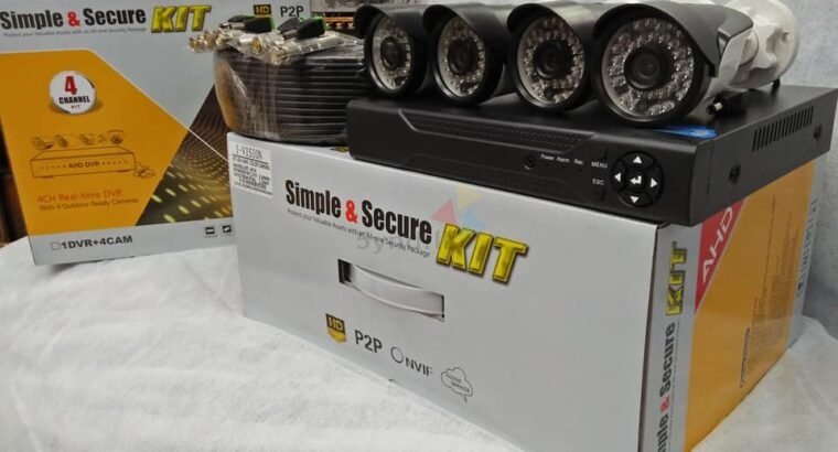 4ch CCTV camera full kit