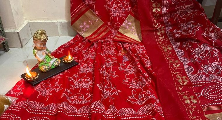 Red Gown With Dupatta