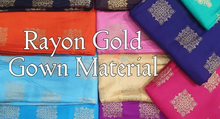 Rayon Gold Gown Material