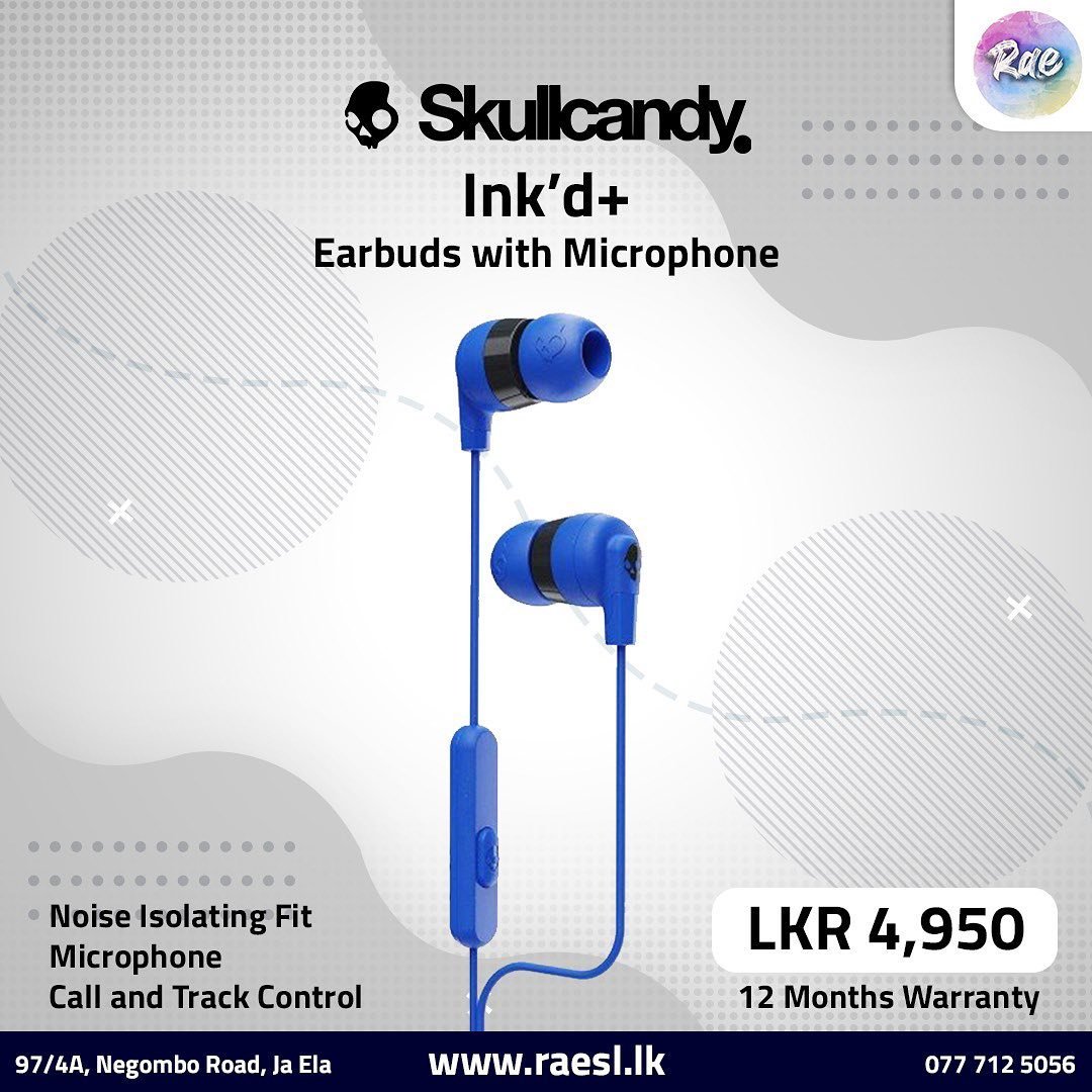 Skullcandy Inkd Plus Earbuds With Microphone