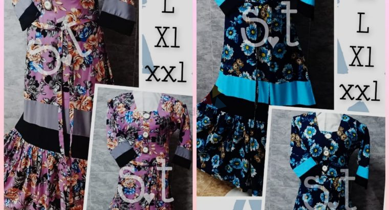 Viscos printed long frocks