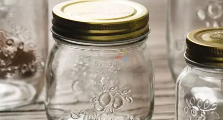 Retro Embossed Glass Jar