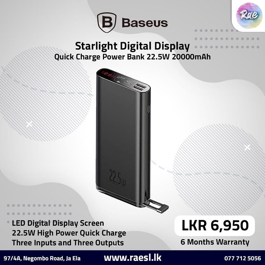 Baseus 22.5w 20000Mah starlight Powerbank 