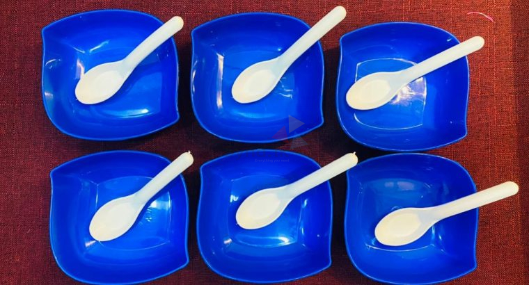 12 Pcs Plastic Serveware Set