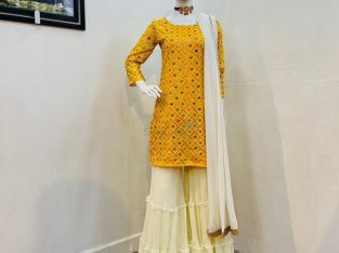 FOX GORGETTE WITH DABAL SIQUNS
