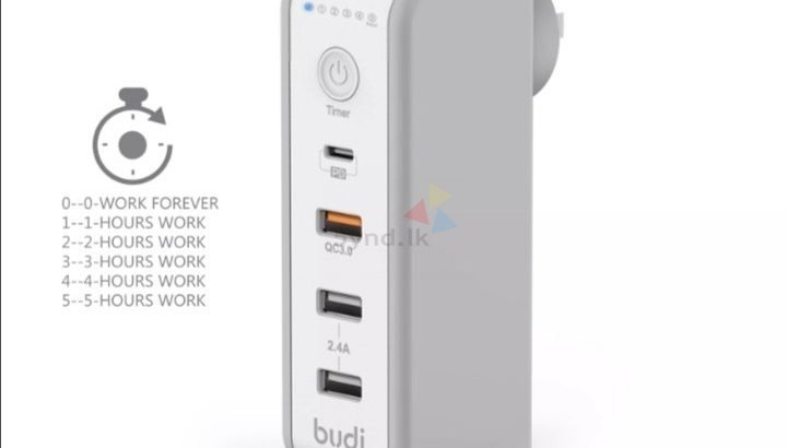 Budi timer charger PD type C+QC 3.0 dual USB Charger