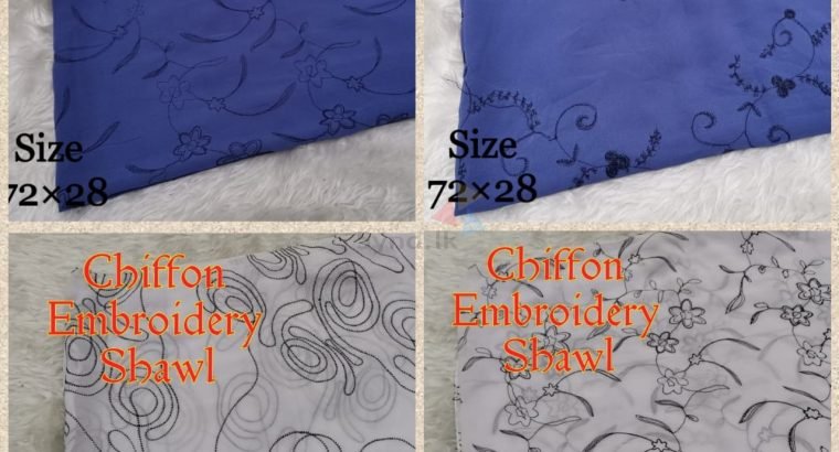 Chiffon Embroidery Shawl