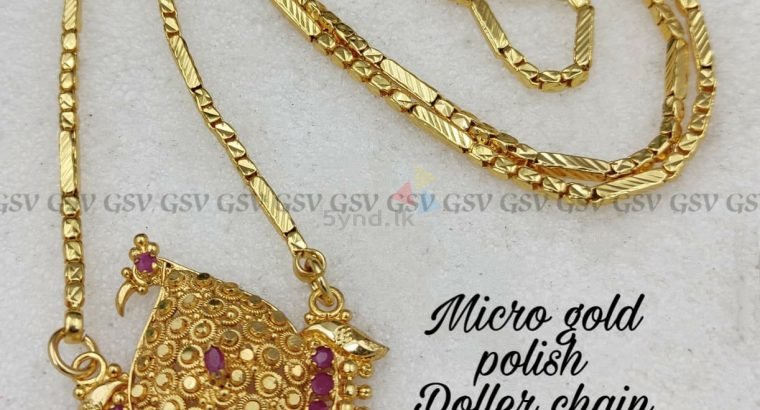 Micro Gold Polish Doller Chain
