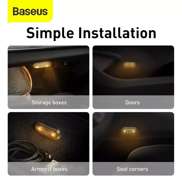 Baseus Magnetic Car Interior Mini Lights 2 Pcs Pack