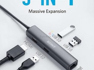PowerExpand Plus 5 in 1 USB C Ethernet Hub