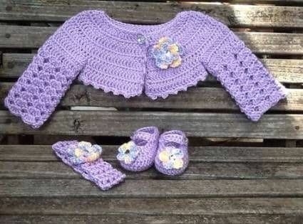 Crochet Baby Girl Half Coat