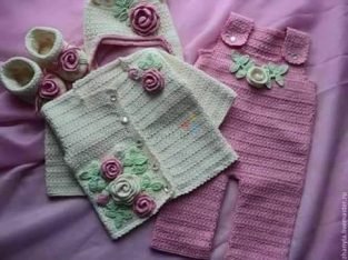Crochet Baby Girl Romber Suit