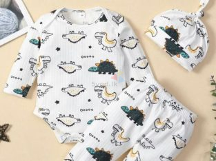 Baby Boy Bodysuit and Pants with Hat