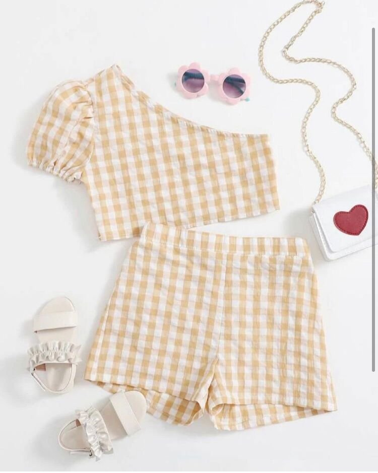 Toddler Girl Crop Top and Short Set