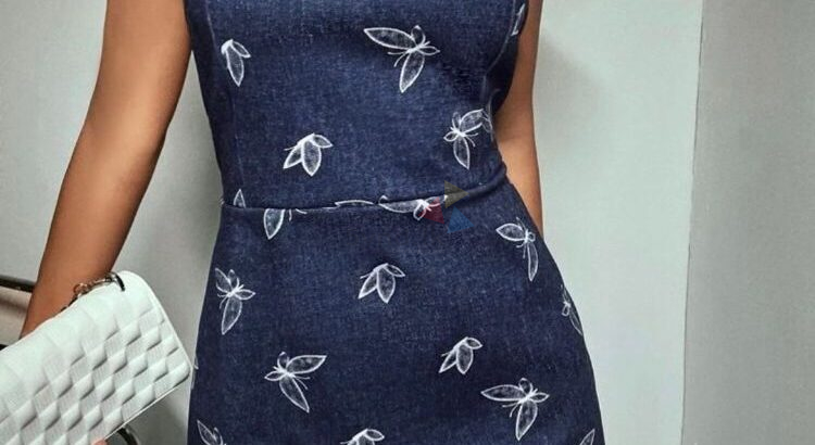 Denim Butterfly Dress