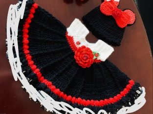 Crochet baby girl party dress