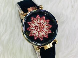 ladies leather belt watch