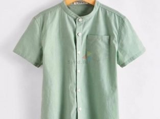 Boys Patch Pocket Button Placket Shirt