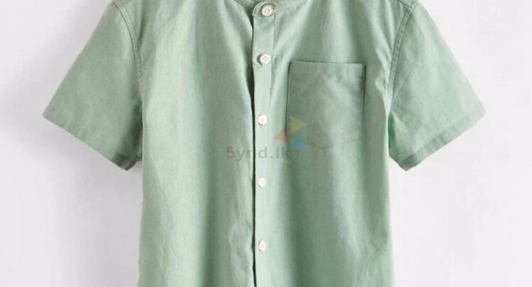 Boys Patch Pocket Button Placket Shirt