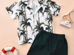 Baby Boy Tropical Print Shirt and Short