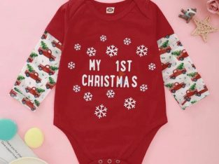 Baby Boy Christmas Print Bodys