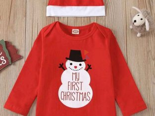 Baby Girl Christmas Print Bodysuit